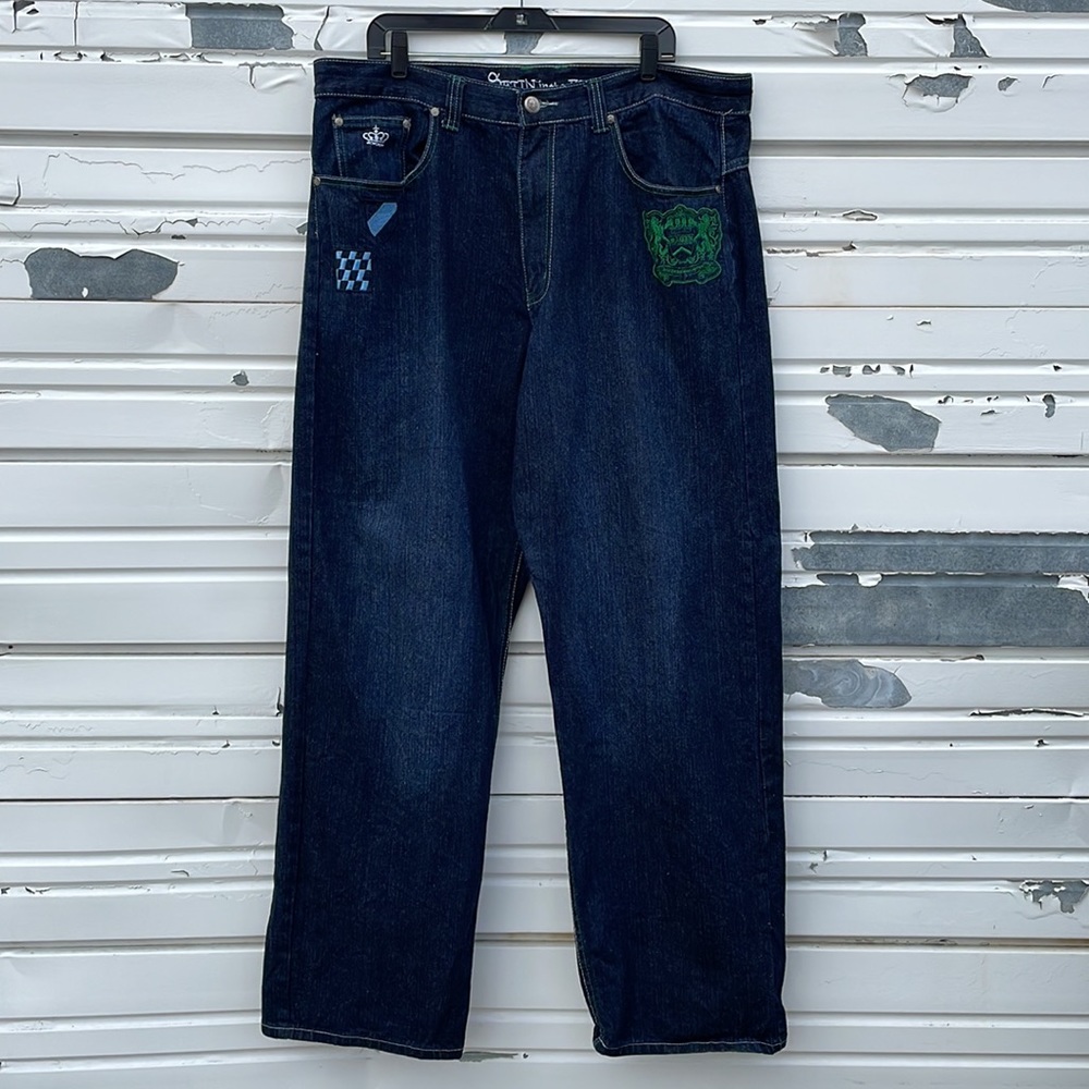 RARE SITH Satin in the Hood LOYALTY POWER RESPECT Men’s Big & Tall Jeans Sz 40 - Picture 2 of 10